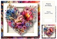 Gorgeous Floral Heart 3 8x8