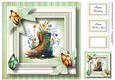 Floral Boot & Butterflies 3 8x8