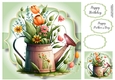 Simple Watercolour Floral Watering Can 10