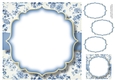 Blank Shabby Chic 8x8 Card Topper & Matching Tags 1