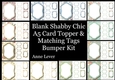 Blank Shabby Chic A5 Card Topper & Matching Tags Bumper Kit