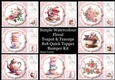 Simple Watercolour Floral Teapot & Teacups Bumper Kit
