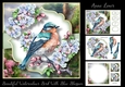 Beautiful Watercolour Bird With Blue Blossom
