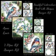 Beautiful Watercolour Bird With Blossom Bumper Kit