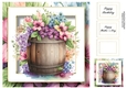 Beautiful Barrel Of Flowers 4 8x8