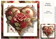 Gorgeous Vintage Heart 3 8x8