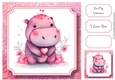 Cute Baby Animal Valentine - Hippo