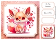 Cute Baby Animal Valentine - Fennec Fox
