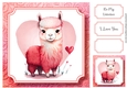 Cute Baby Animal Valentine - Llama