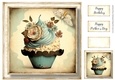 Simple Vintage Floral Cupcake 2