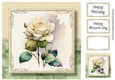 The Watercoloured Rose - White 8x8