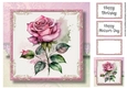 The Watercoloured Rose - Pink 8x8