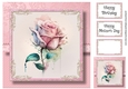 The Watercoloured Rose - Pale Pink 8x8