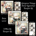Gorgeous Vintage Floral Typewriter Bumper Kit