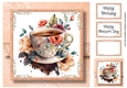 Simple Watercolour Teacup Of Flowers 4