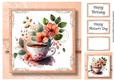 Simple Watercolour Teacup Of Flowers 5