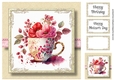 Simple Watercolour Teacup Of Flowers 6