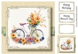 Simple Watercolour Floral Bicycle 2