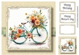 Simple Watercolour Floral Bicycle 4