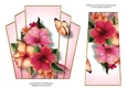 7x7 Art Deco Floral Stacker - Hibiscus
