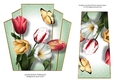 7x7 Art Deco Floral Stacker - Tulips