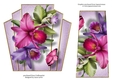 7x7 Art Deco Floral Stacker - Orchids