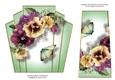 7x7 Art Deco Floral Stacker - Muted Pansies