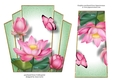 7x7 Art Deco Floral Stacker - Water Lilies