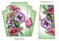 7x7 Art Deco Floral Stacker - Lilies
