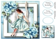 Vintage Beauty In Blue 8x8
