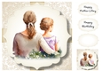 Simple Watercolour Mother & Daughter 4