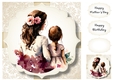 Simple Watercolour Mother & Daughter 6