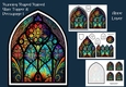 Stunning Shaped Stained Glass Topper & Decoupage 1