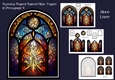 Stunning Shaped Stained Glass Topper & Decoupage 4