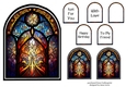 Stunning Shaped Stained Glass Topper 4