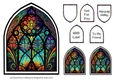 Stunning Shaped Stained Glass Topper 1