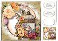 Vintage Floral Birdcage 1 8x8