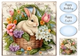 Rabbit In A Flower Basket 2 8x8