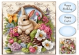 Rabbit In A Flower Basket 1 8x8