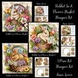 Rabbit In A Flower Basket Bumper Kit