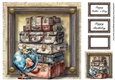 Vintage Travel - Suitcases & Globe 2 8x8