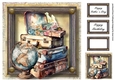 Vintage Travel - Suitcases & Globe 1 8x8