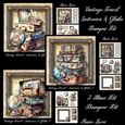 Vintage Travel Suitcases & Globe Bumper Kit