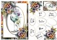 Wine Glass & Flowers 2 A5