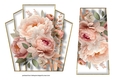 7x7 Art Deco Watercolour Bouquet - Blush & Rose Gold
