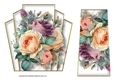 7x7 Art Deco Watercolour Bouquet - Pastels