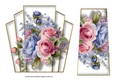 7x7 Art Deco Watercolour Bouquet - Petal Pink & Blue