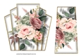 7x7 Art Deco Watercolour Bouquet - Pink & Green
