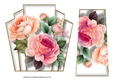 7x7 Art Deco Watercolour Bouquet - Pink & Peach