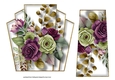 7x7 Art Deco Watercolour Bouquet - Plum & Olive